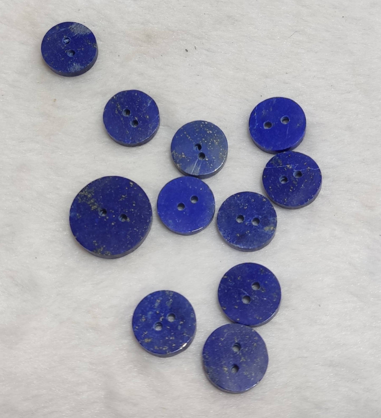 An aesthetic lot of lapis lazuli handmade buttons 11 pieces