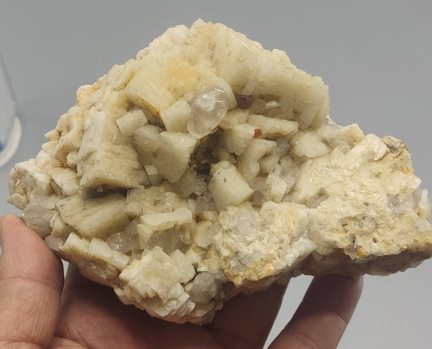 Spessartine Garnet crystals on matrix of Albite with quartz 697 grams