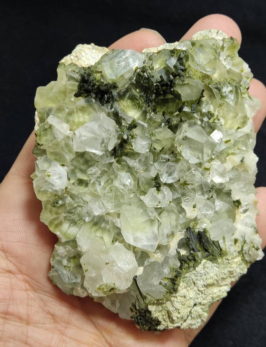 Epidote Quartz cluster 192 grams