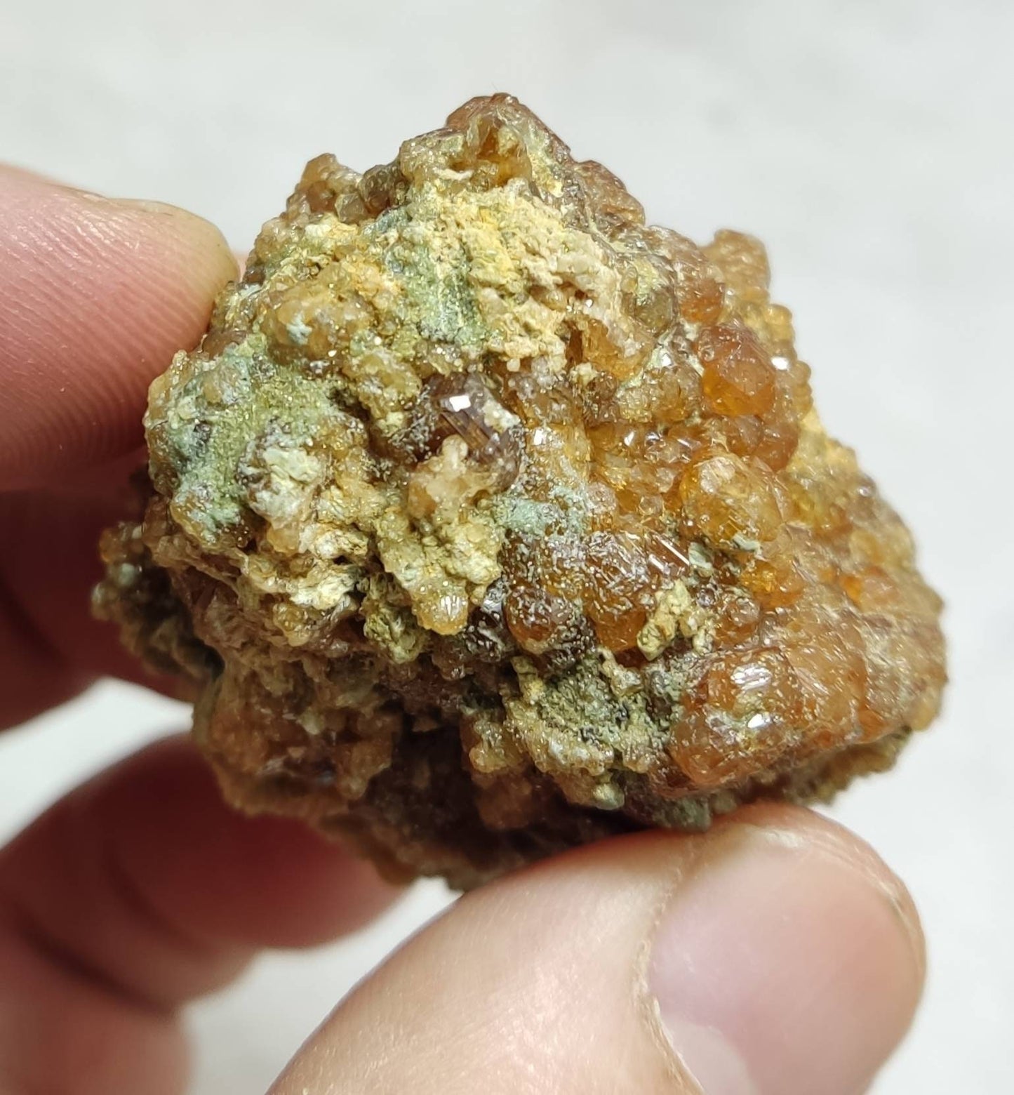 An aesthetic Single beautiful Hessonite Garnet cluster on matrix 108 grams