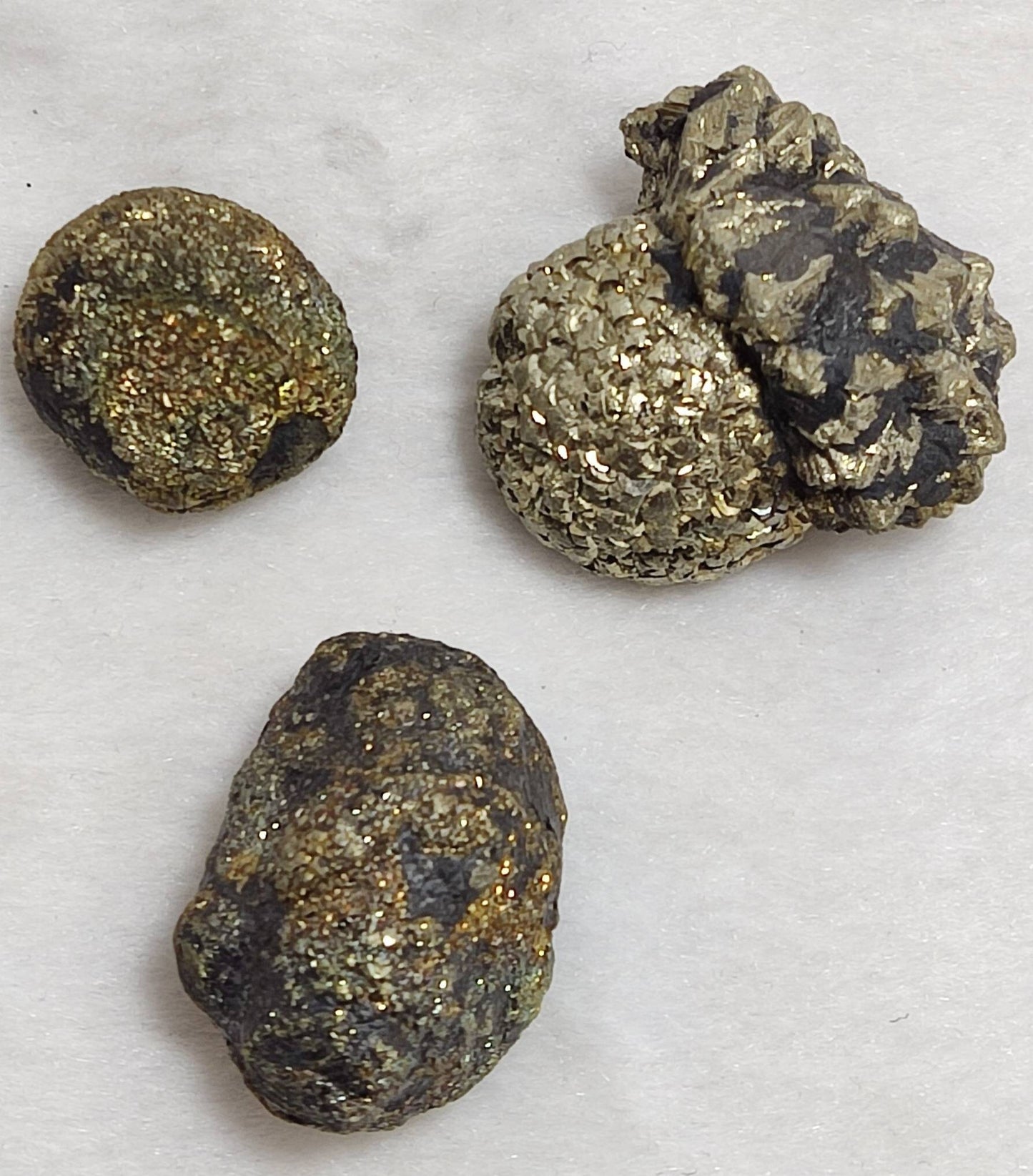 An amazing lot of pyrite/marcasite specimen 3 pieces collective weight 79 grams