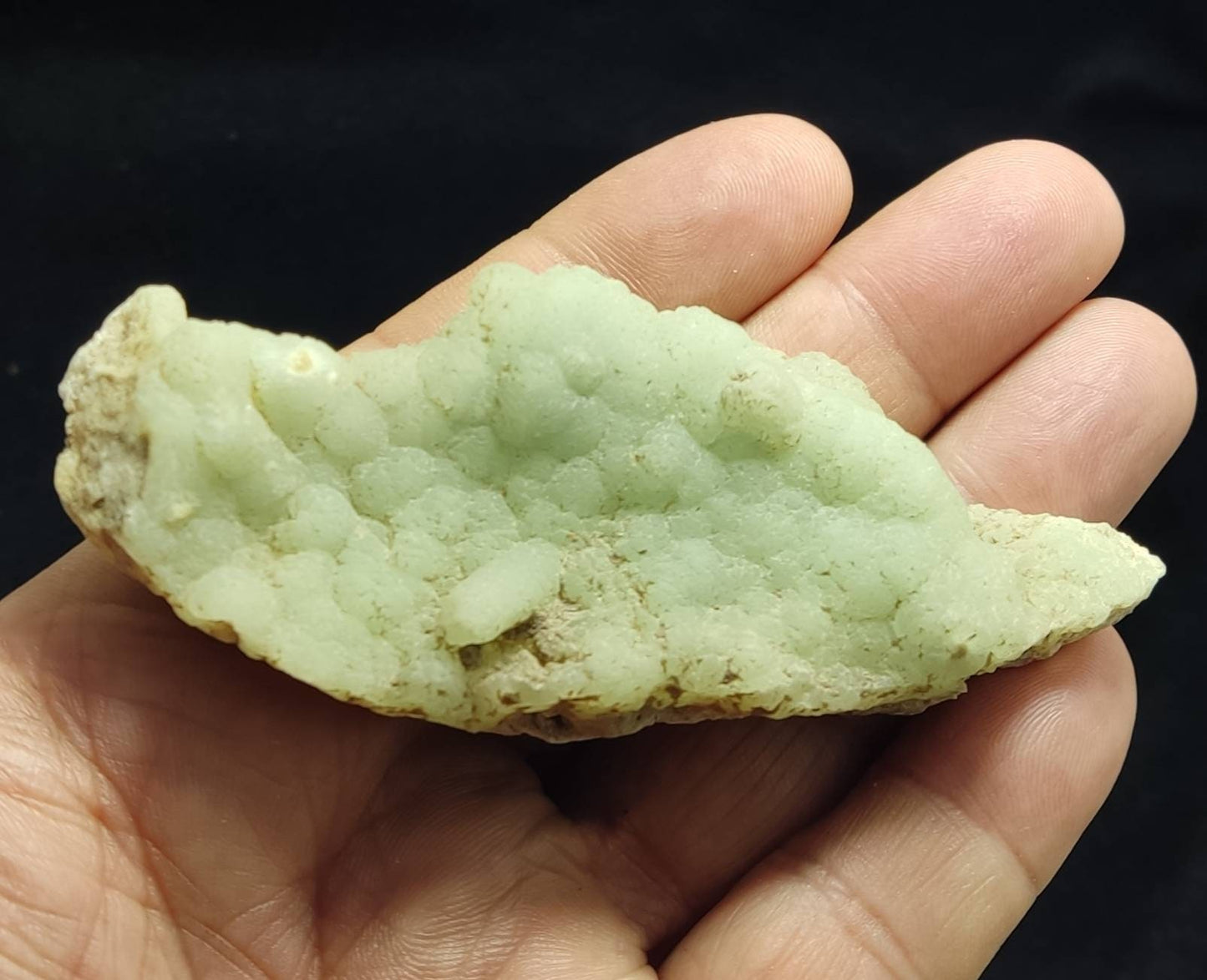 An Aesthetic Natural crystals cluster of prehnite 79 grams