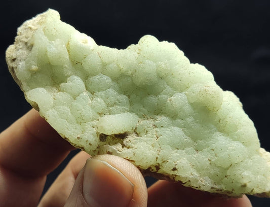 An Aesthetic Natural crystals cluster of prehnite 79 grams