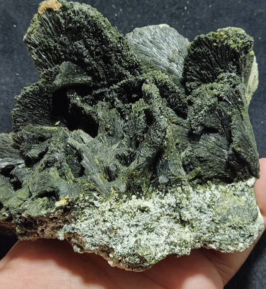 An aesthetic crystal specimen of Epidote cluster 1134 grams