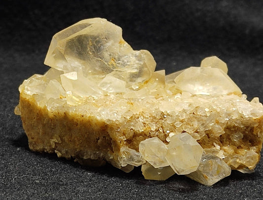 An amazing Beautiful specimen of gwindel Quartz Crystal fixed on matrix 84 grams