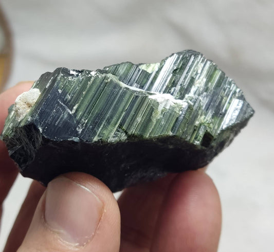 Dark green color Tourmaline crystal specimen 106 grams