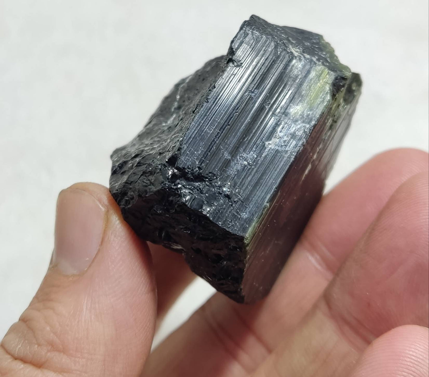 Dark green color Tourmaline crystal specimen 128 grams