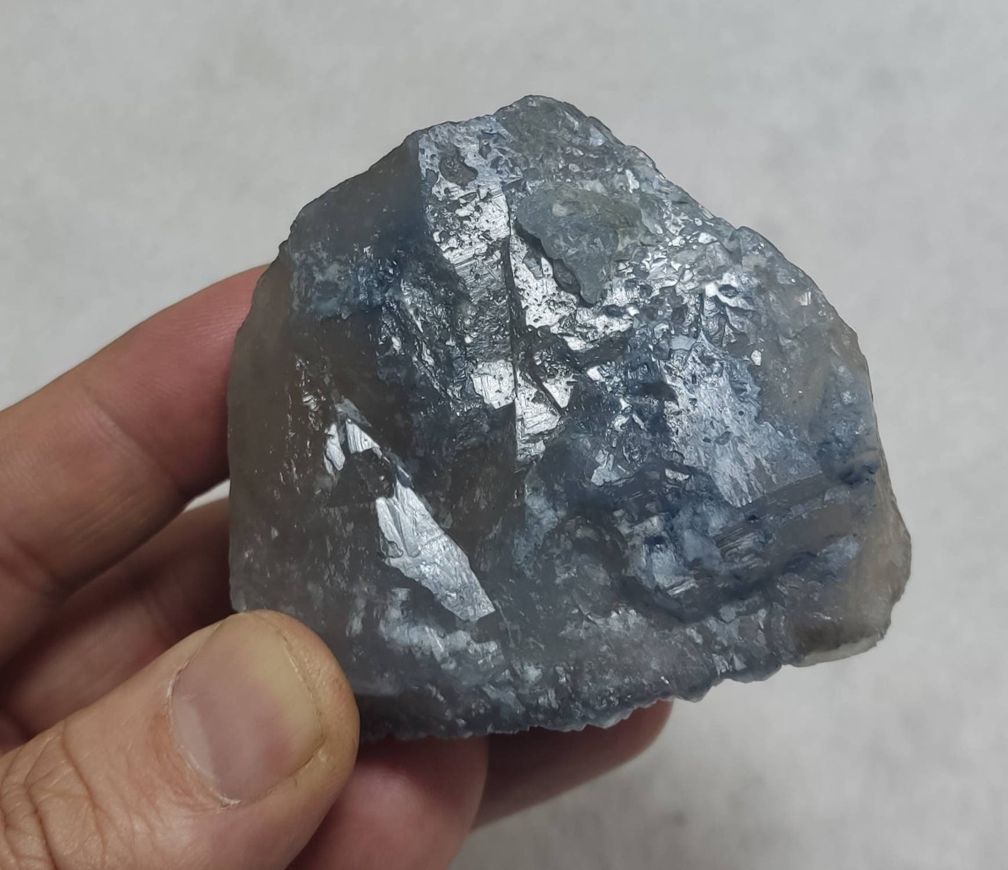 Indicolite tourmaline included Quartz Crystal 190 grams