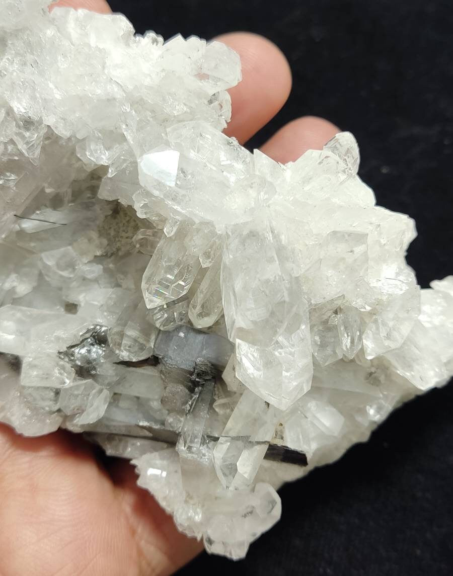 Brookite included Quartz Crystals cluster 274 grams