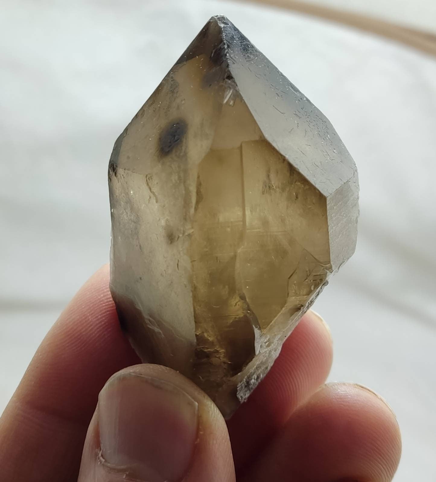 An amazing Beautiful terminated specimen of smoky quartz crystal 87 grams