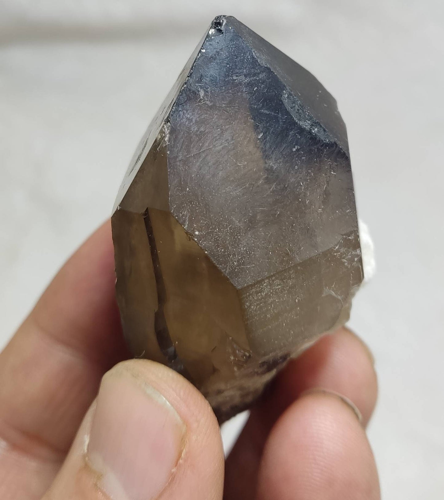 An amazing Beautiful terminated specimen of smoky quartz crystal 87 grams