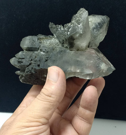 An Aesthetic Natural beautifully terminated large Chlorite Quartz crystals cluster 520 grams