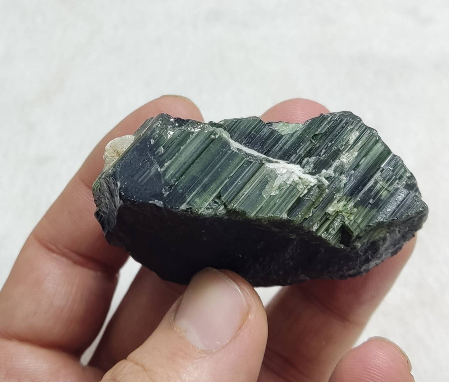 Dark green color Tourmaline crystal specimen 106 grams