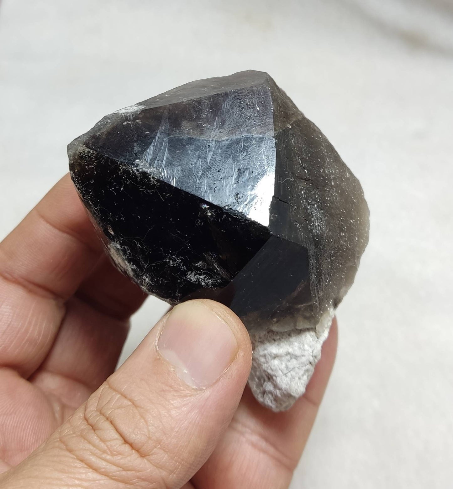 Terminated smoky quartz crystal  215 grams