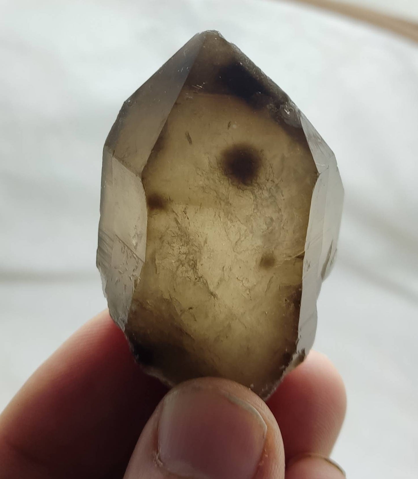 An amazing Beautiful terminated specimen of smoky quartz crystal 87 grams