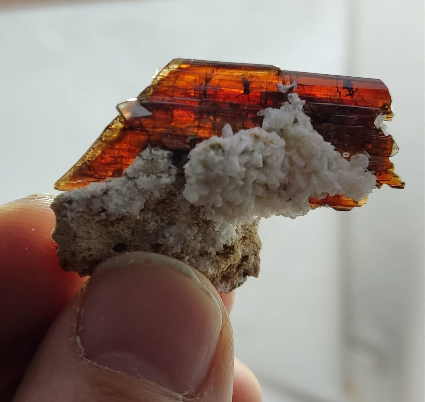 Red/brown brookite, brookite crystal on matrix 6.6 grams