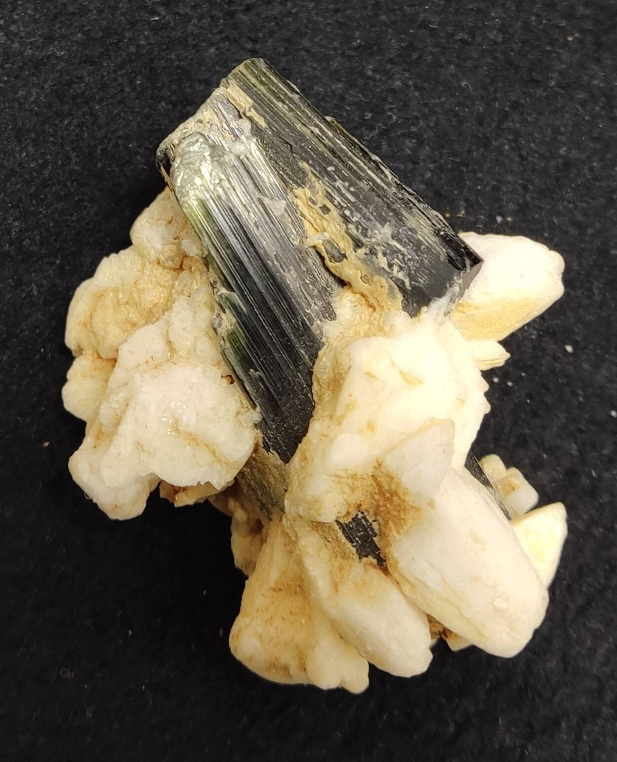 An Aesthetic Natural Tourmaline crystals specimen with Albite 84 grams