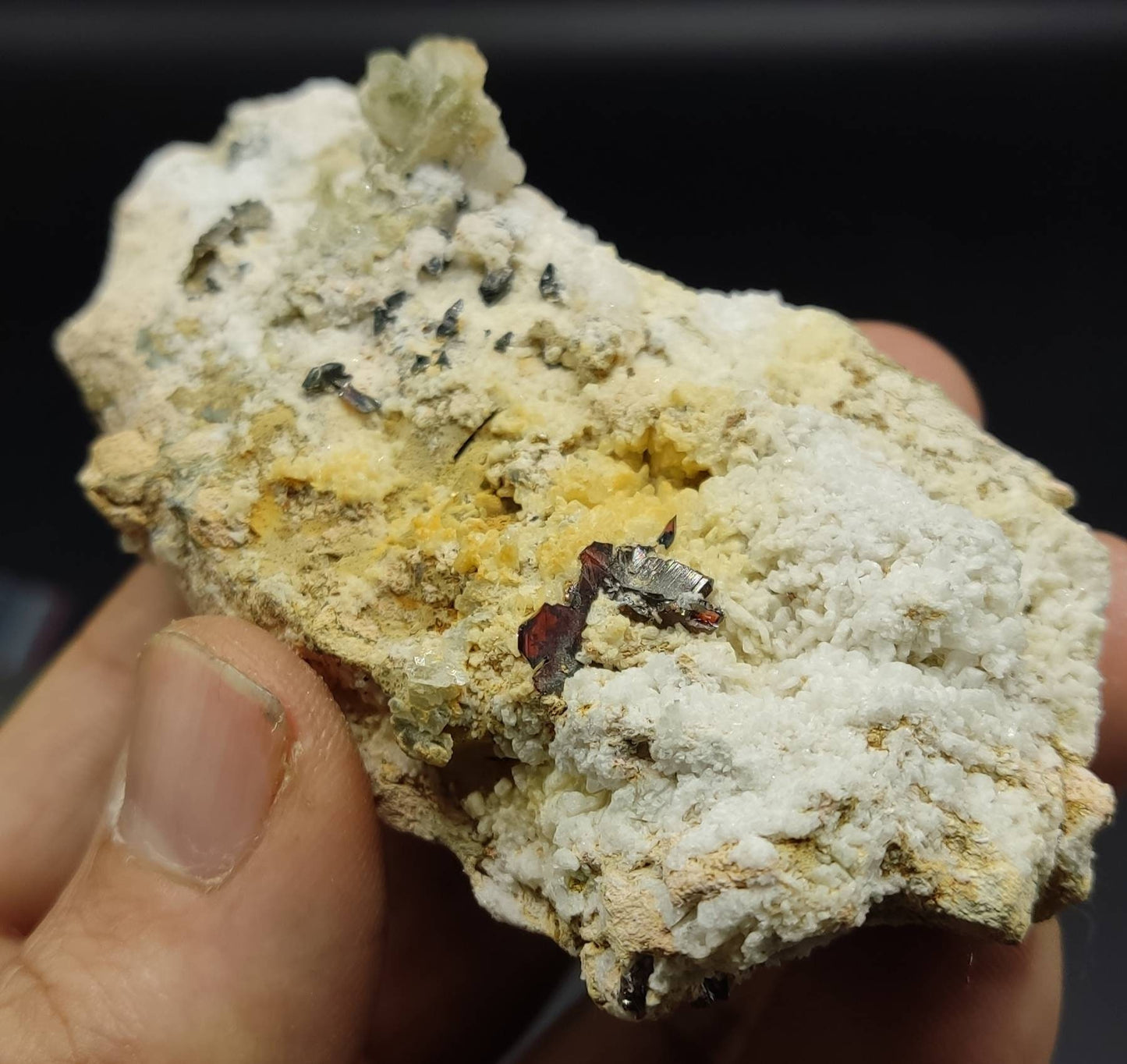 Anatase Crystals and brookite on matrix with chlorite quartz 158 grams