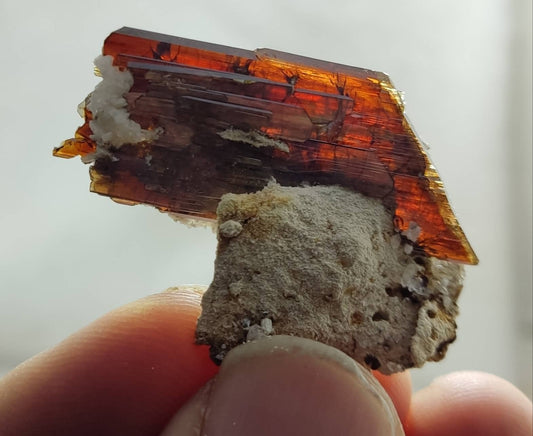 Red/brown brookite, brookite crystal on matrix 6.6 grams