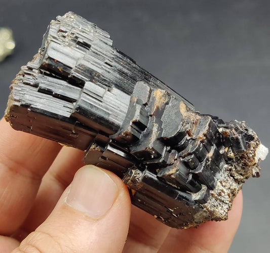An amazing highly lusterous crystal specimen of dark brown Vesuvianite 137 grams