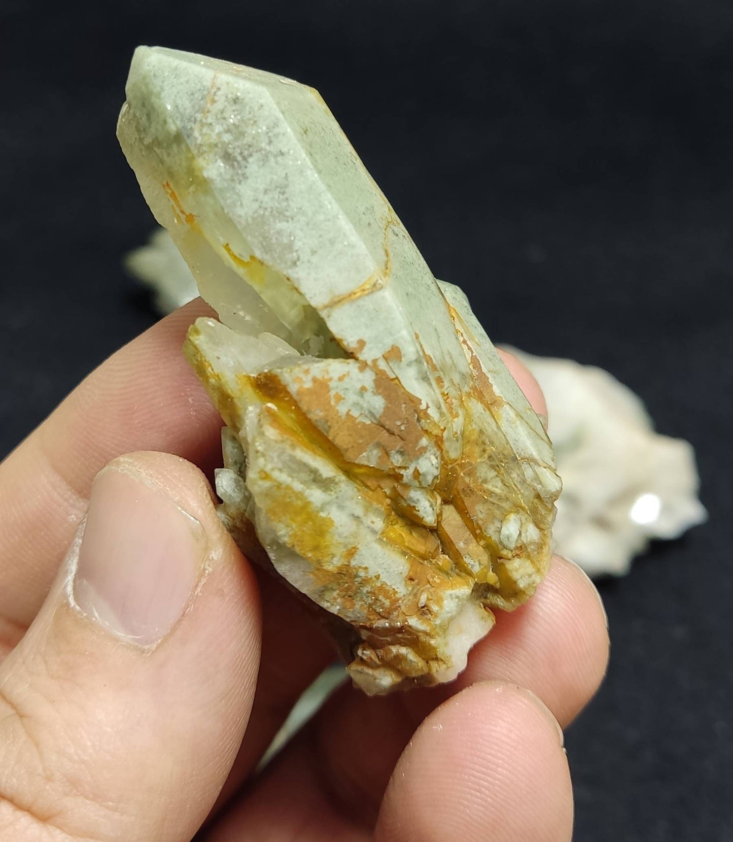 Chlorite Quartz crystals lot 4 pieces