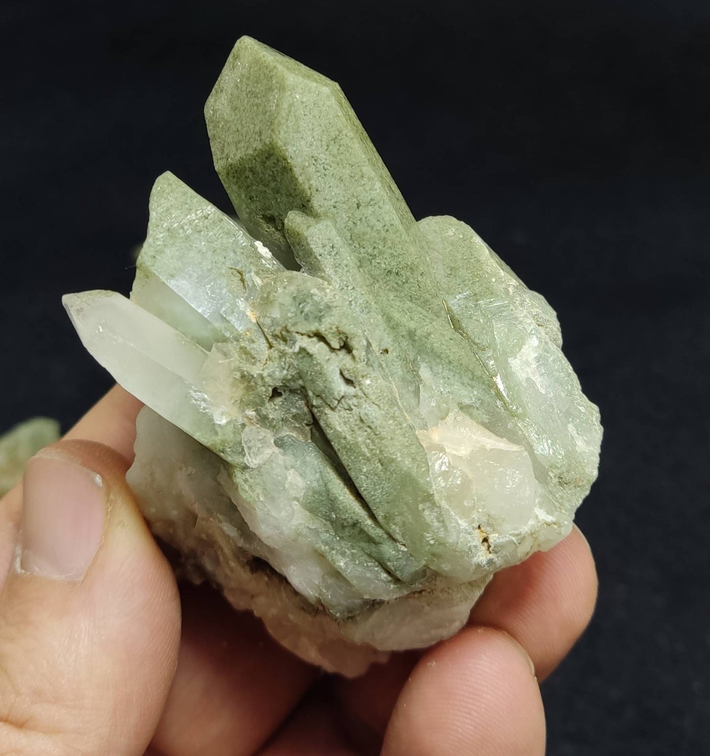 Chlorite Quartz crystals lot 4 pieces