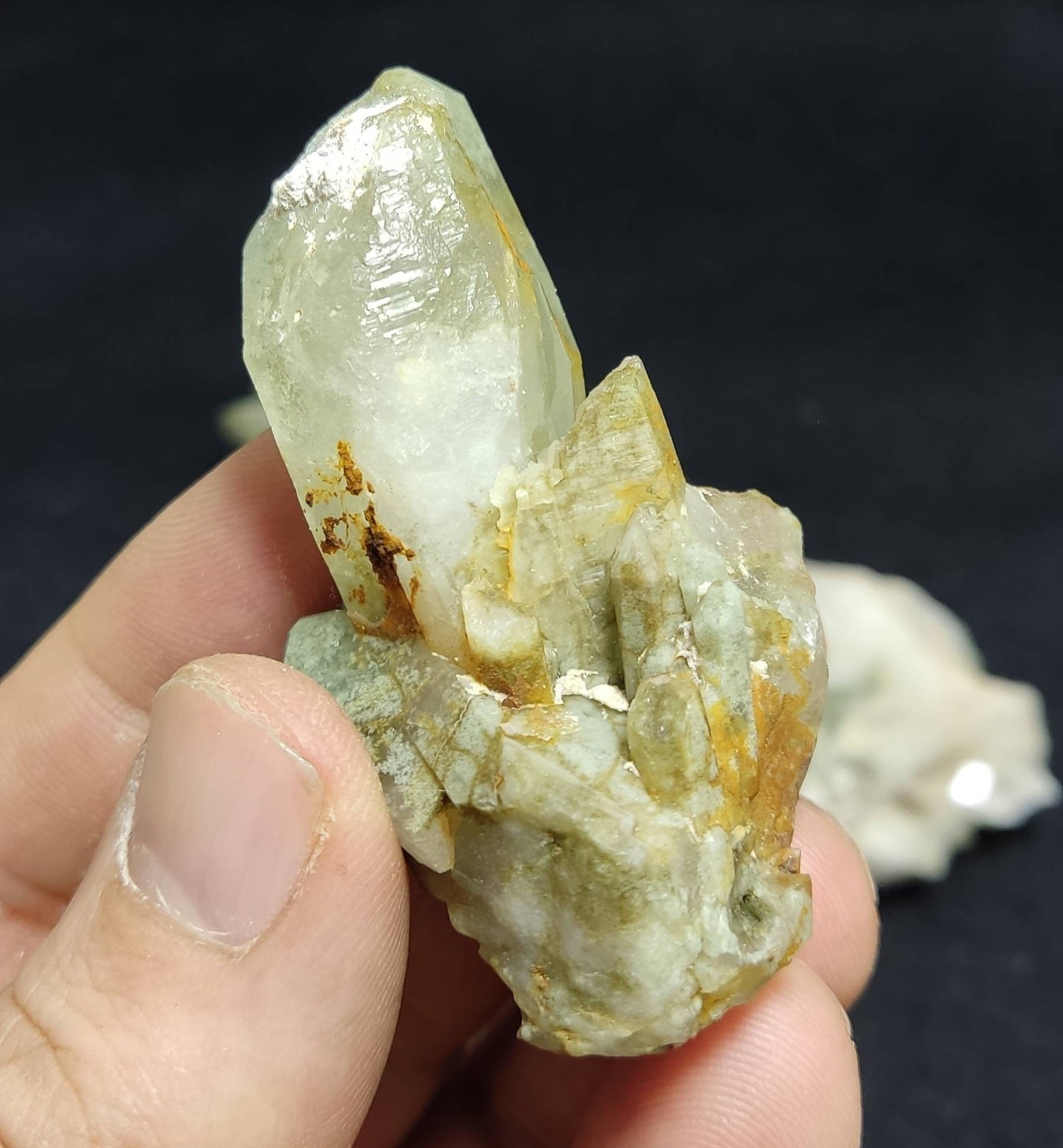 Chlorite Quartz crystals lot 4 pieces