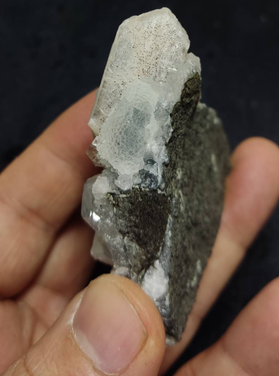 Apophyllite with stilbite and chalcedony 75 grams