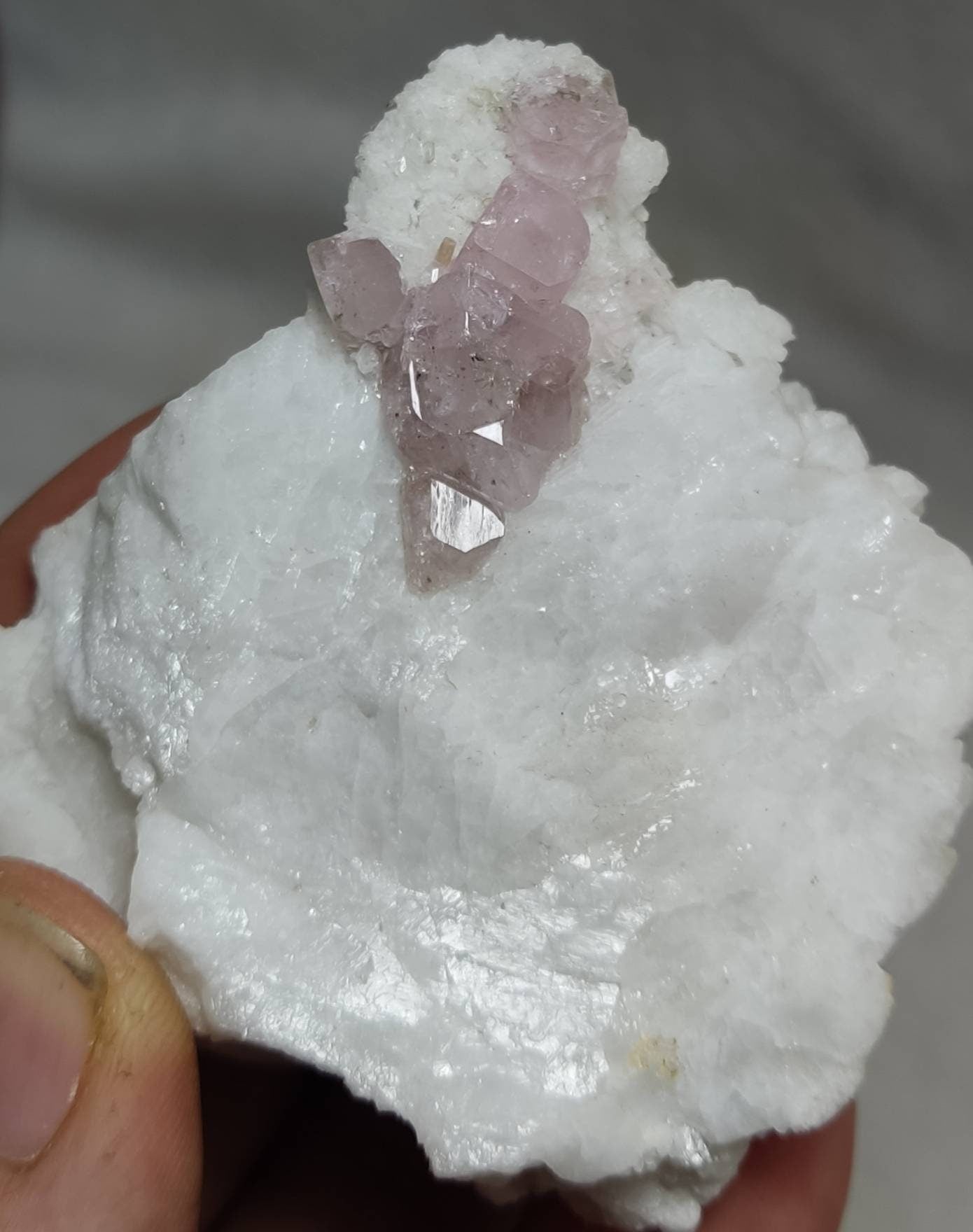 Pink Apatite crystals on matrix 118 grams