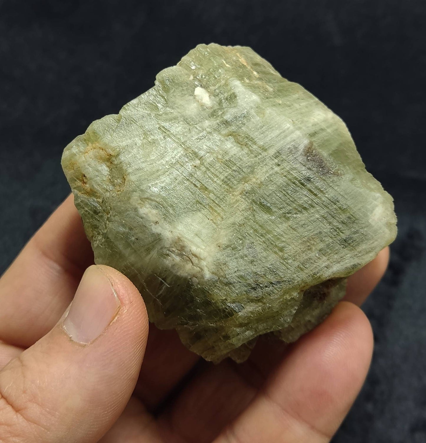 Green diopside crystal 177 grams