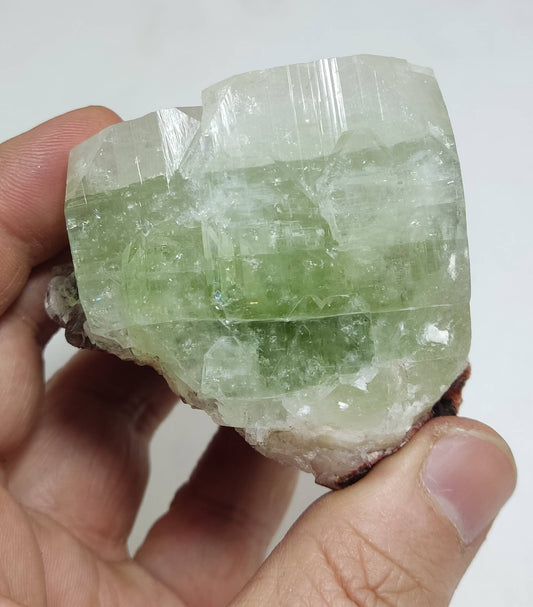 An aesthetic specimen of apophyllite with associated stilbite 237 grams