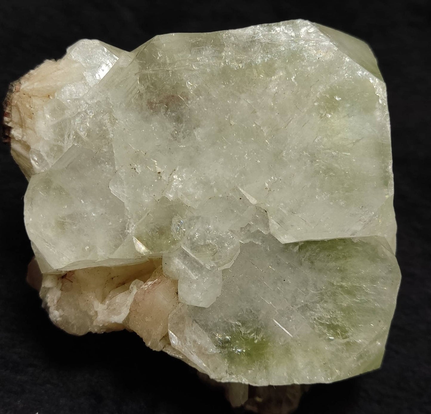 An aesthetic specimen of apophyllite with associated stilbite 237 grams