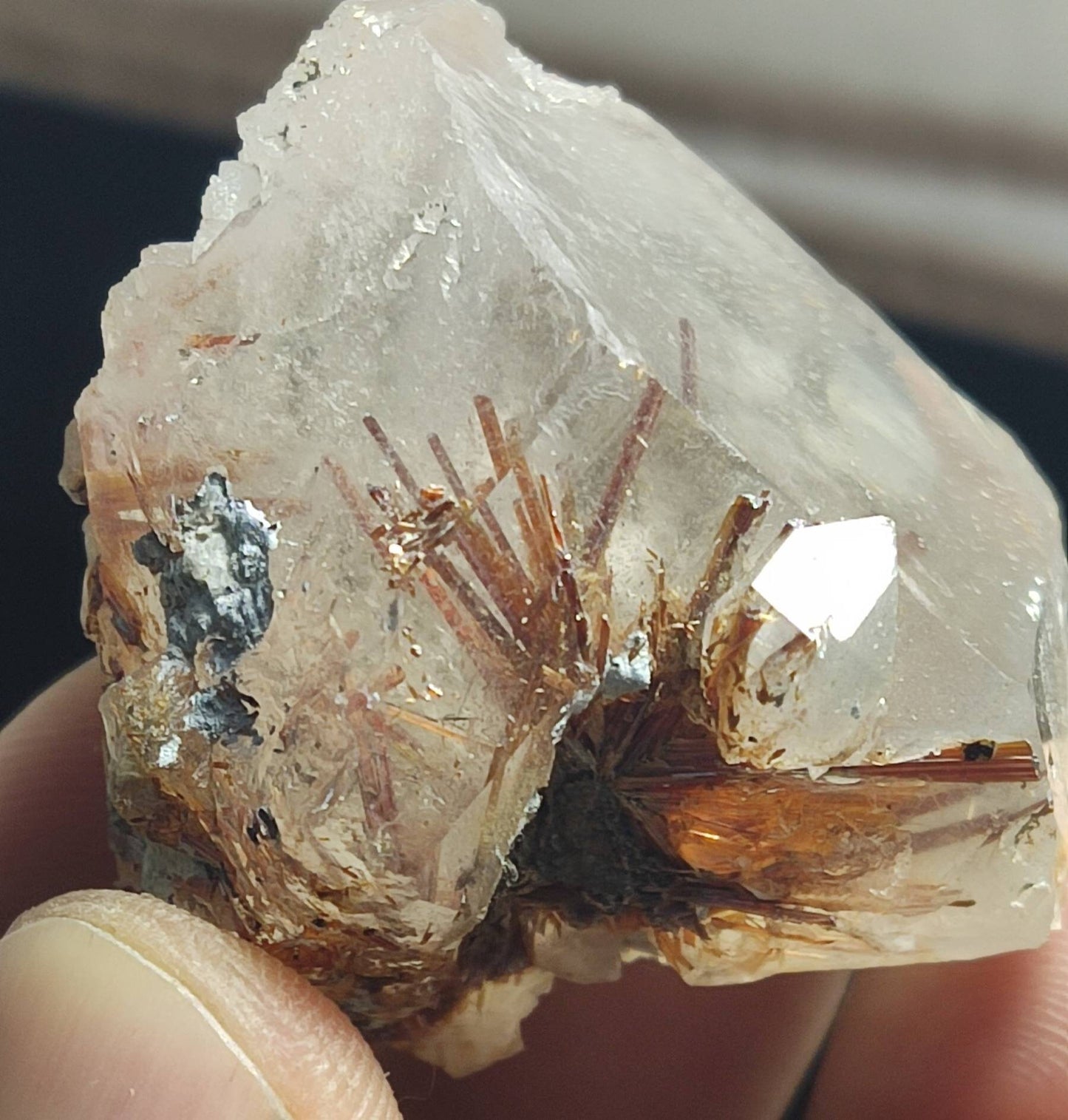 Rutiles included quartz crystal rare quartz quartz floater natural quartz 48 grams