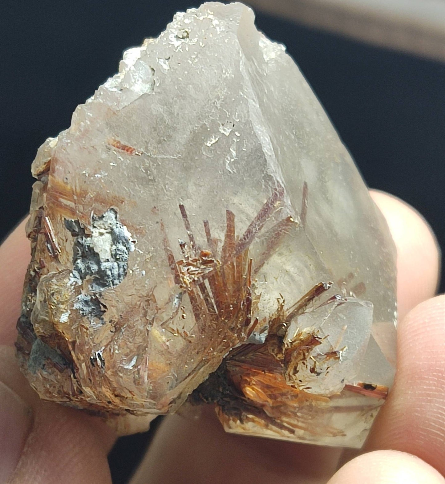 Rutiles included quartz crystal rare quartz quartz floater natural quartz 48 grams