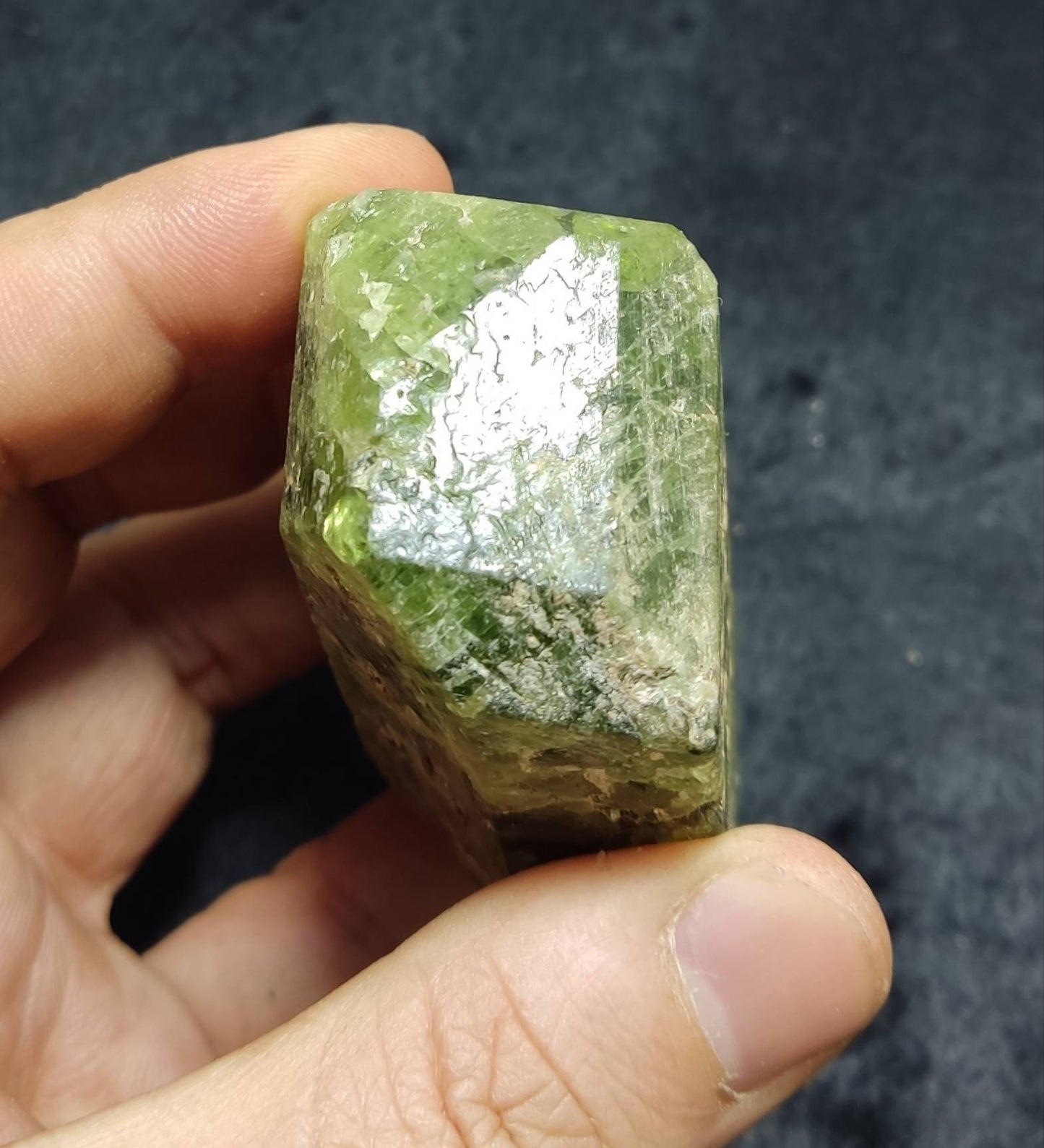Green Diopside crystal 205 grams