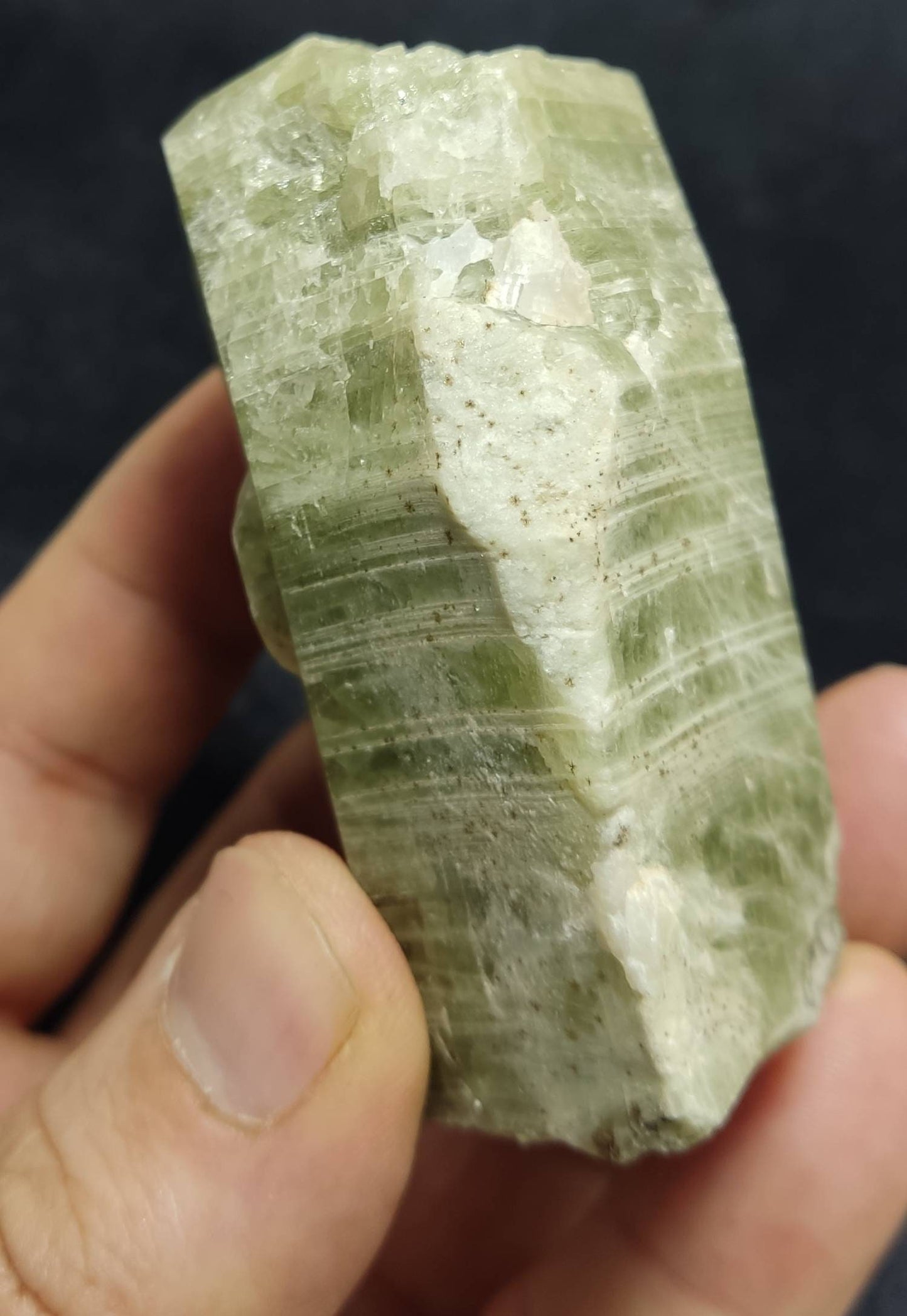 Green diopside crystal 272 grams