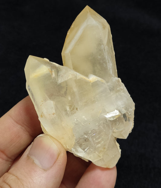 Amphibole included twin Terminated Quartz crystal 98 grams