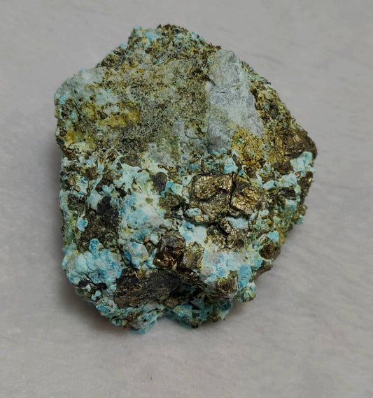Natural rough turquoise in matrix with Pyrite 140 grams