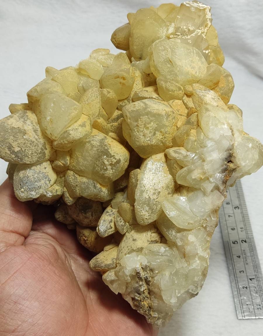 Dogtooth calcite crystals cluster with beautiful terminations 1600 grams