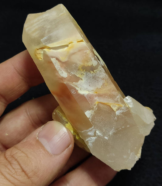 Amphibole included quartz crystal 141 grams