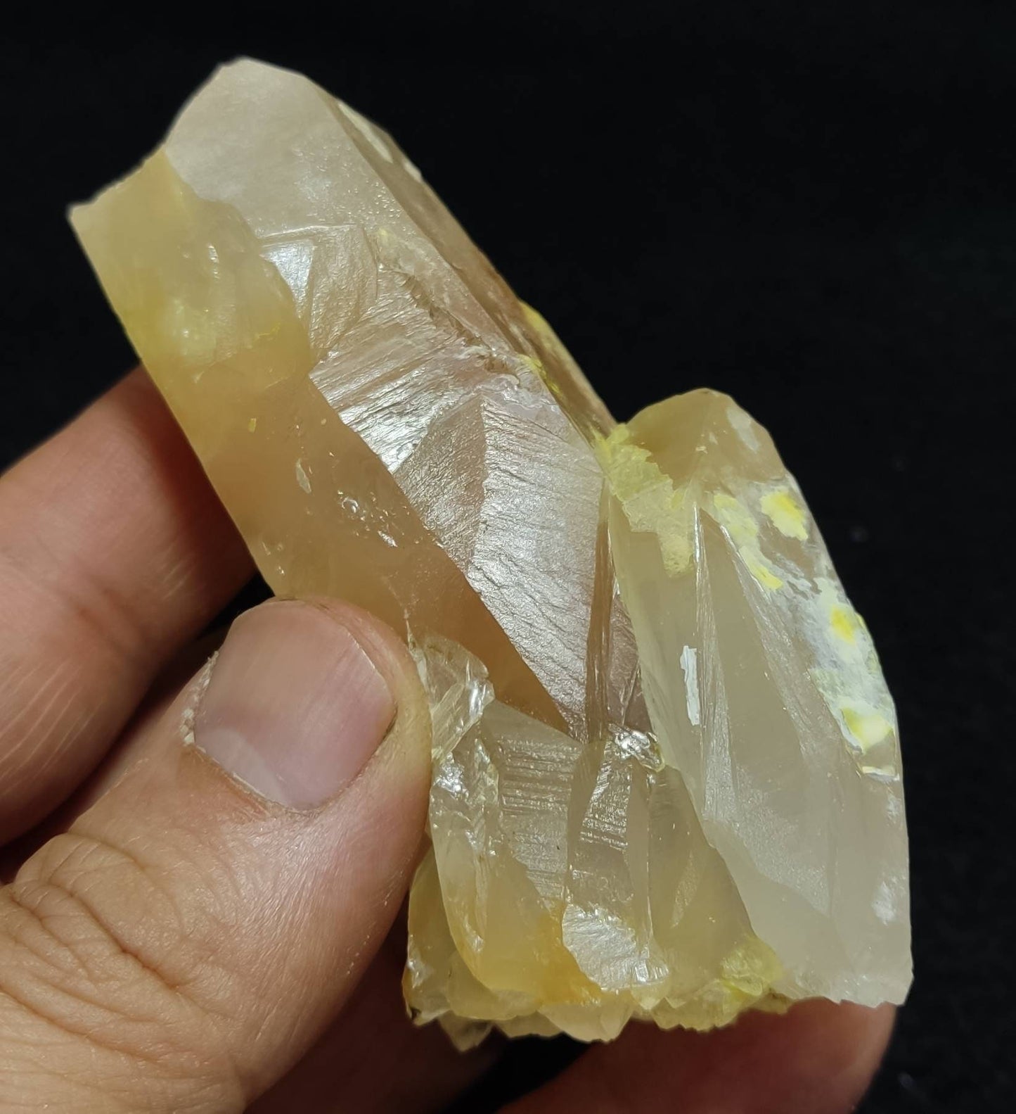 Amphibole included quartz crystal 141 grams
