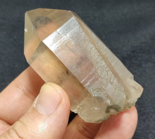 Double terminated  smoky Quartz Crystal 122 grams