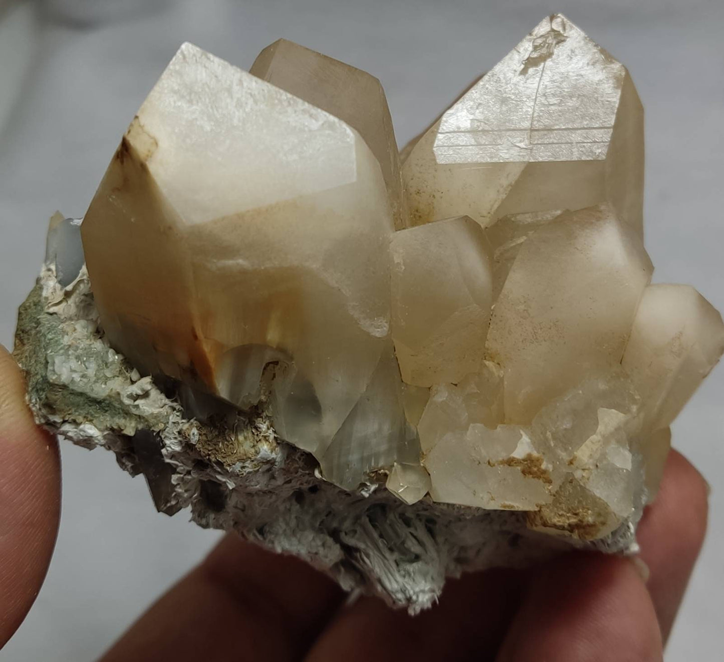 Amphibole Quartz Cluster 255 grams