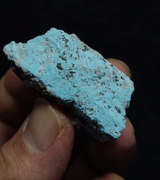 Rough turquoise in matrix with Pyrite 44 grams