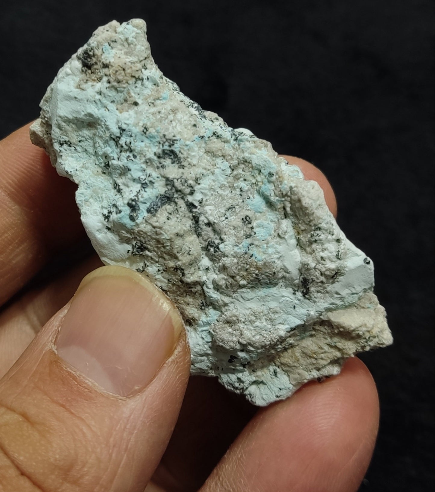 Natural rough turquoise in matrix with some Pyrite specks 36 grams