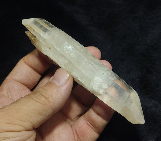 Double terminated natural elongated quartz crystal 96 grams