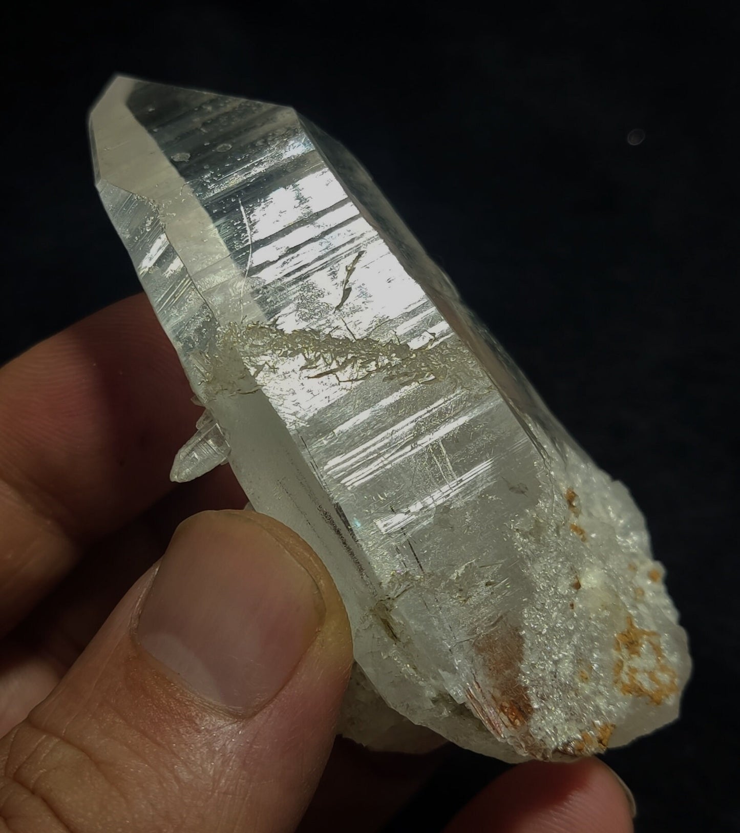 Quartz Crystal with rutiles inclusions 99 grams