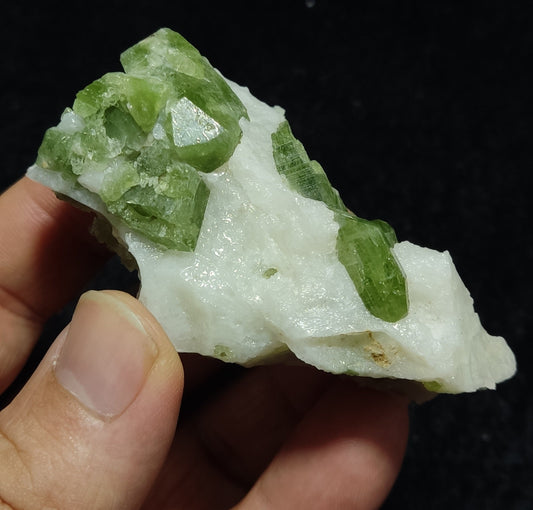 Green diopside crystals on matrix 100 grams