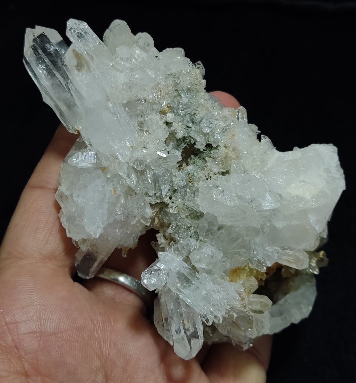 Natural terminated Chlorite Quartz cluster 212 grams