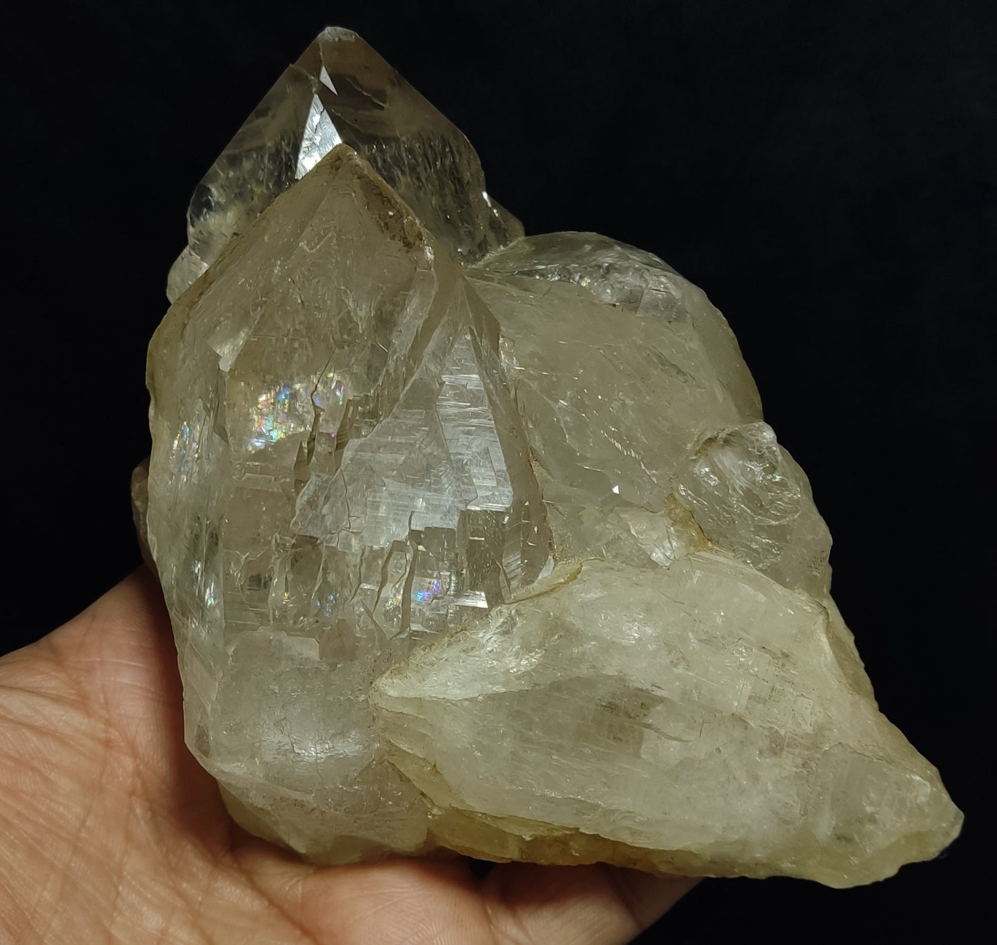 High Altitude light smoky Himalayan Quartz Cluster cabinet size 805 grams